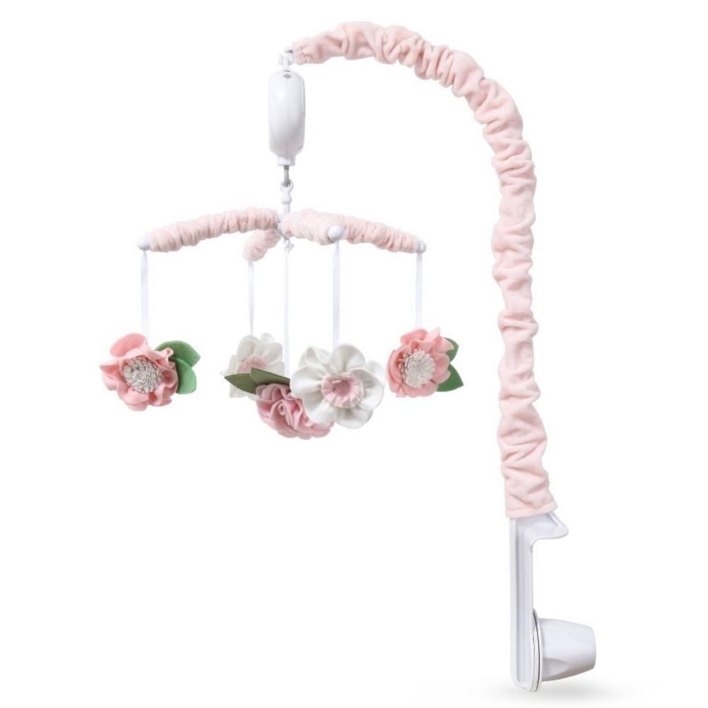 Pink Floral Baby Mobile